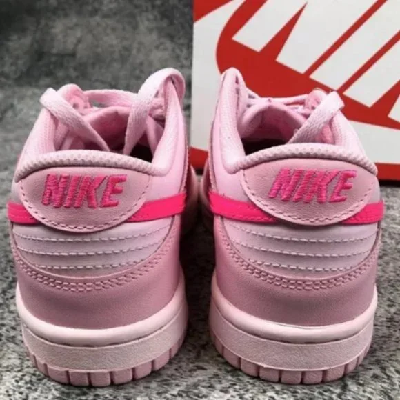 Women Nike Dunk Low Triple Pink Sneakers Athletic Shoes - Picture 5 of 7